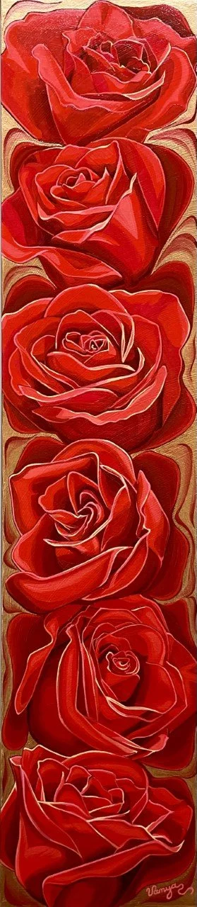 絵画 Red Rose Red Rose Botanical Art 1962 Vintage Red Roses Art Vintage Floral